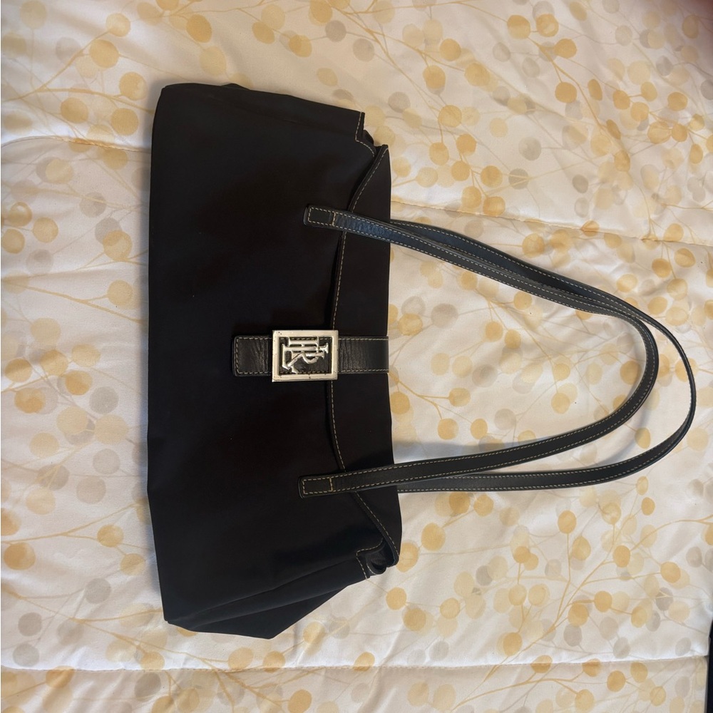 Ralph Lauren Black Clutch with Structured Design. LIKE NEW